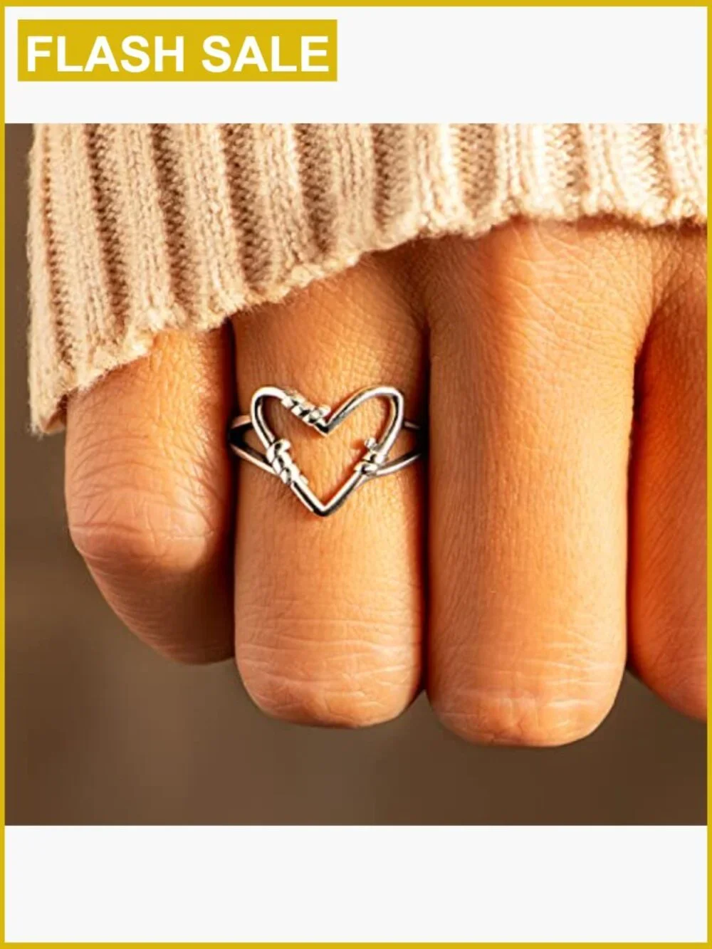 925 Sterling Silver Heart Ring Stackable Band